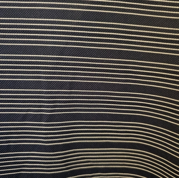 Nike Mens Dri-Fit Tour Performance Golf Polo Shirt Navy Blue White Striped XXL - Picture 5 of 6
